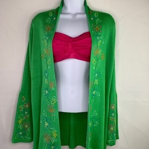 DVF Silk Assets Embroidered Silk Sweater Small